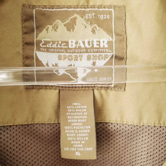 VTG Men Eddie Bauer Travel Explorer Safari Utility Jacket XL Pocket Outdoor Gorp - Picture 3 of 11